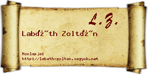 Labáth Zoltán névjegykártya