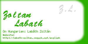zoltan labath business card